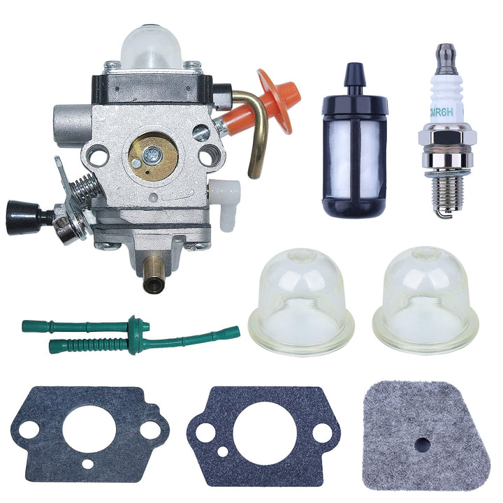 Haishine Vergaser mit Zündkerze C1Q-S174 for STIHL FS90 FS110 HT101 FS130 FS100 FS110R KM110R KM130