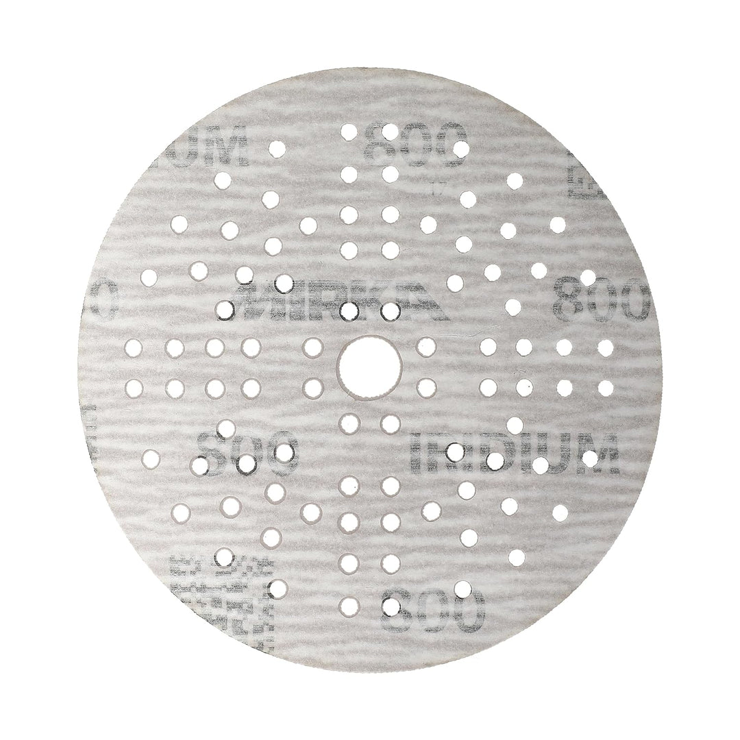 Mirka Iridium Premium-Schleifpapier Ø 125mm Klett 89-Loch, Korn 800, 100 Stk / Zum Schleifen von Lac