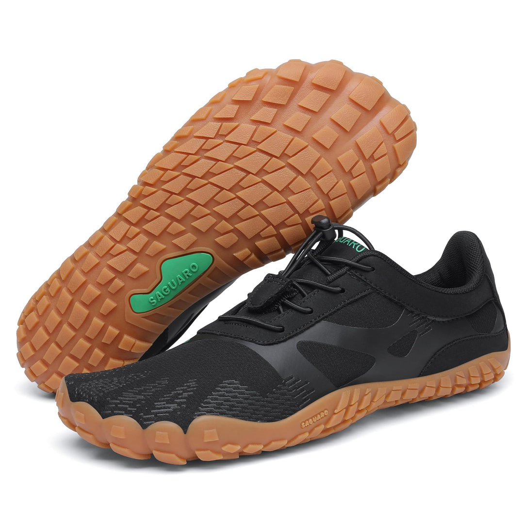 SAGUARO Unisex Barfussschuhe Leicht rutschfest Traillaufschuhe für Outdoor &amp; Indoor 41 EU Schwarz Me
