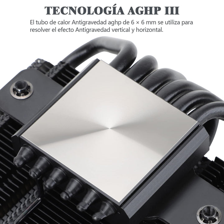 Thermalright AXP120-X67 BLACK ARGB Low-Profile-CPU-Luftkühler mit recht 120-mm-TL-C12015B-S PWM-Lüft