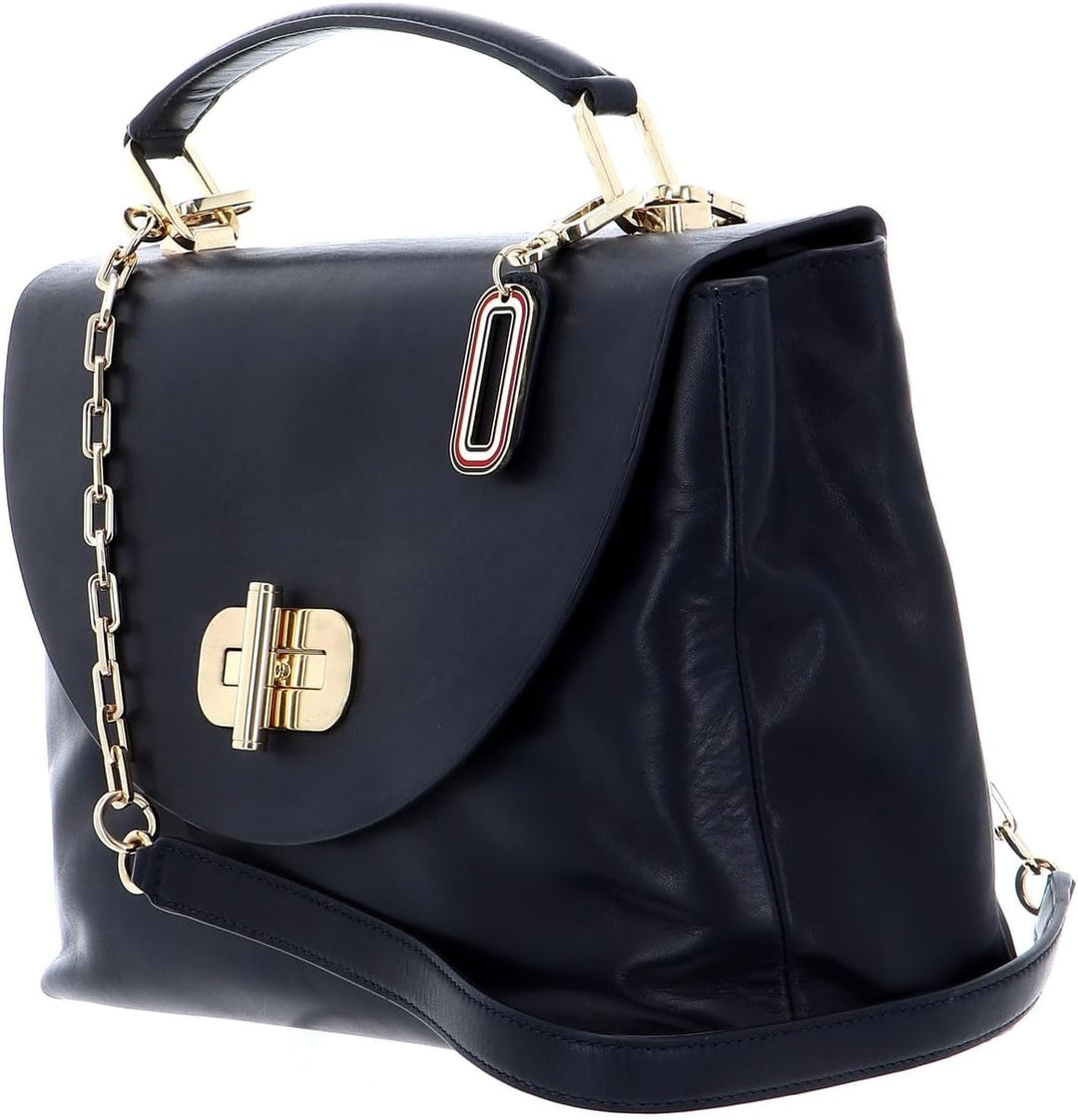 Tommy Hilfiger Soft Turnlock Satchel Sky Captain