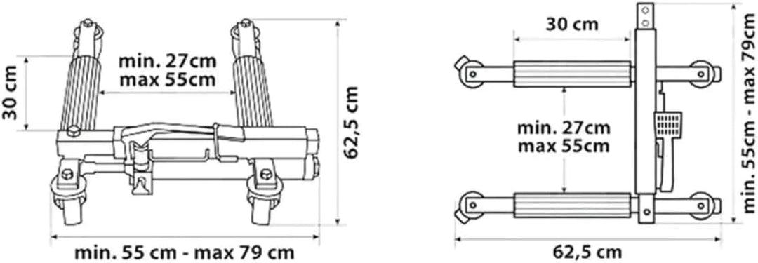 Herkules Werkzeuge Rangierhilfe hydraulisch Wagenheber Autoheber Rangierroller
