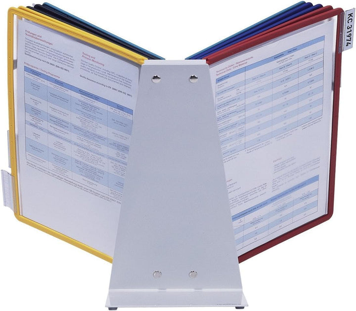 Durable Tisch-Sichttafelsystem (Vario Table 10, mit 10 Sichttafeln A4) mehrfarbig, 557000 Tisch 10 T
