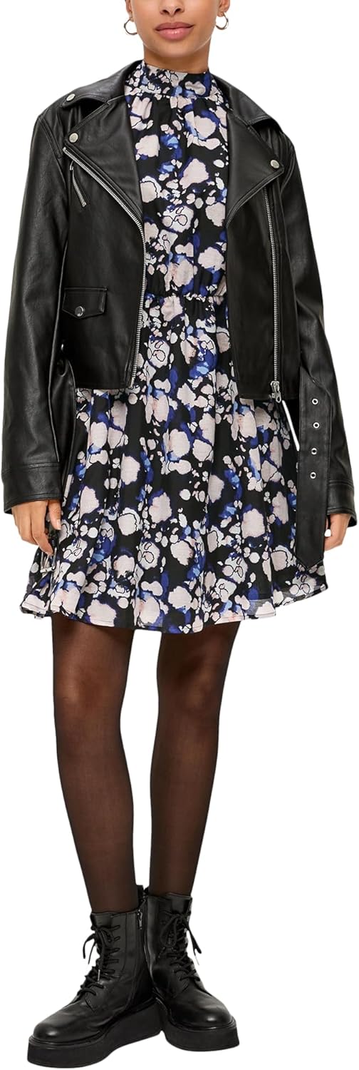 Q/S by s.Oliver Damen Blusenkleid mit Allover Print 38 99a0, 38 99a0