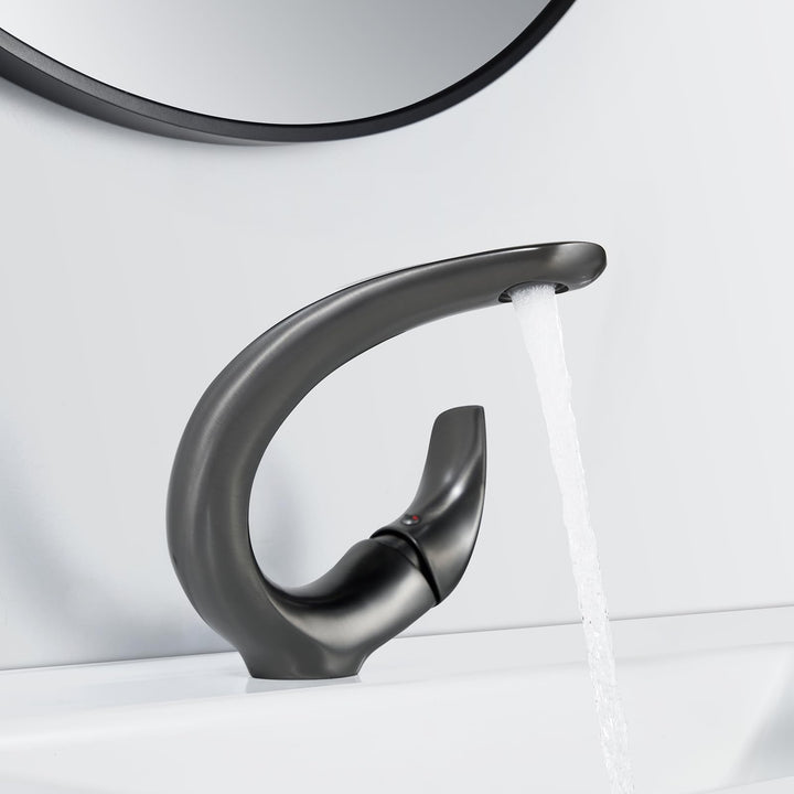 Wasserhahn Bad Grau Waschtischarmatur Armatur Badezimmer Mischbatterie Waschbecken Armaturen, Einheb