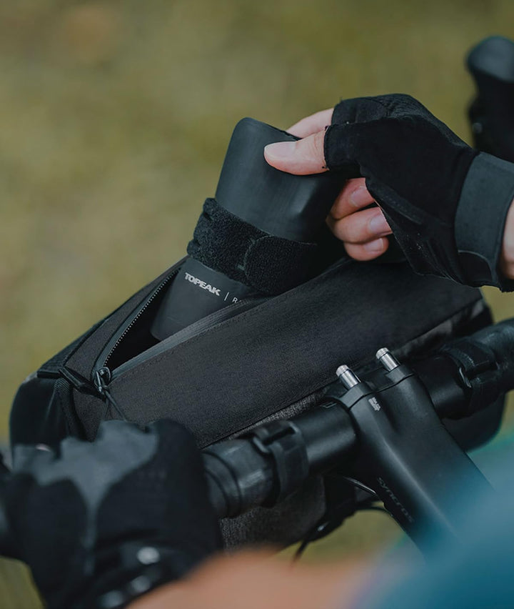 Topeak Unisex – Erwachsene Tubular Lenkertasche 3,8L Schwarz, 3,8L Schwarz