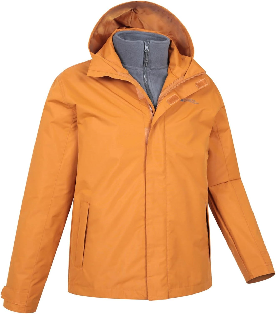 Mountain Warehouse Fell 3-in-1 Herren-Outdoor-Jacke - wasserdichte, atmungsaktive Regenjacke für Her