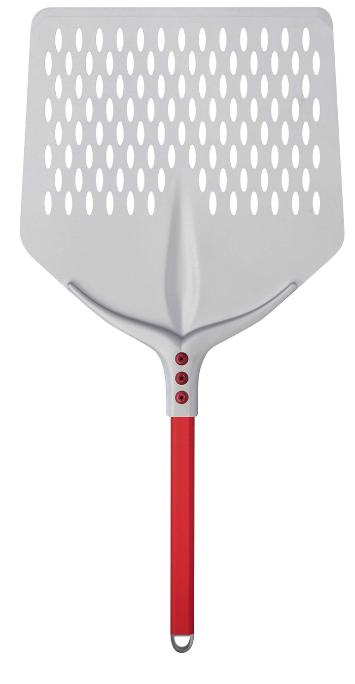 Cerutti Inox Srl 752F36E Pizzaschaufel viereckig gelocht Linie Tulip 36 x 36 cm mit Griff 30 cm aus