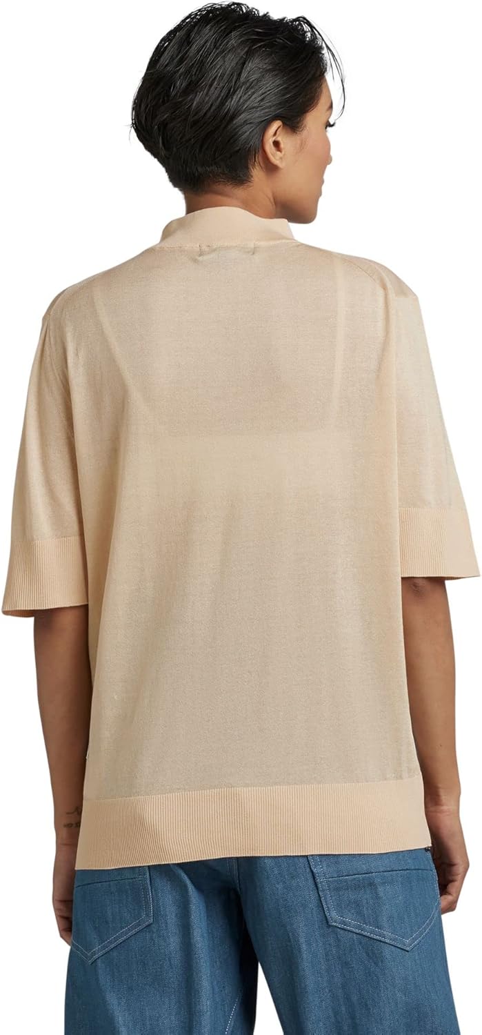 G-STAR RAW Damen Pullover Sweater Core Mock XS Beige (Ivory Cream D21962-d166-d761), XS Beige (Ivory