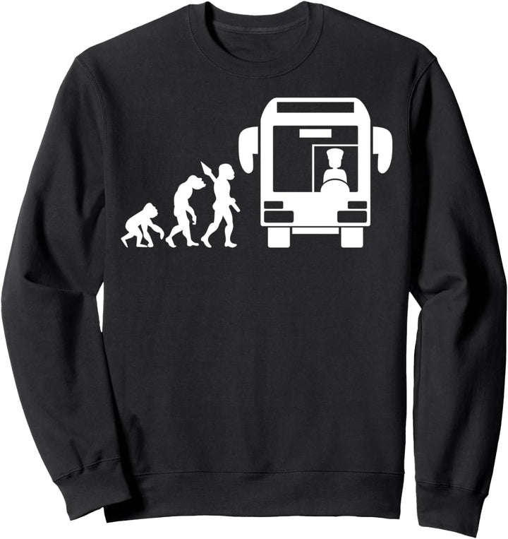 Busfahrer Busfahren Bus Fahren Fahrer Evolution Fun Lustig Sweatshirt
