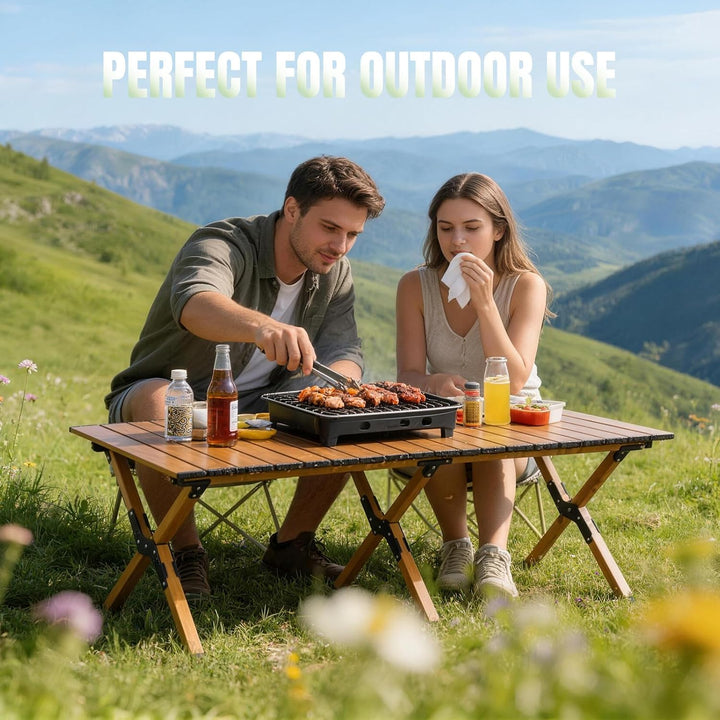 Camping-Tisch, Picknick-Tisch, Klappbar mit Aufbewahrungstasche, Tragbar, Geeignet für Camping, Pick