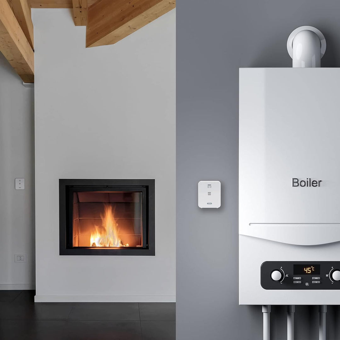 ABUS Kohlenmonoxid-Melder COWM370 - CO-Melder mit 7-Jahres-Sensor, 85 dB lautem Alarm; Prüftaste & 3