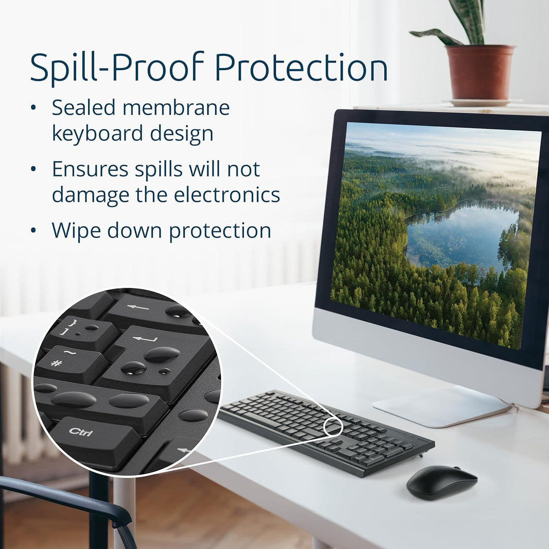 Kensington KM150 EQ Kabelloses Desktop-Set, QWERTZ, kompatibel mit Windows und MacOS, Full-Size-Tast