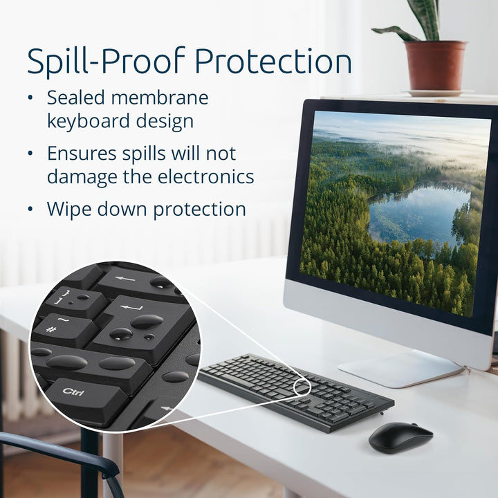 Kensington KM150 EQ Kabelloses Desktop-Set, QWERTZ, kompatibel mit Windows und MacOS, Full-Size-Tast