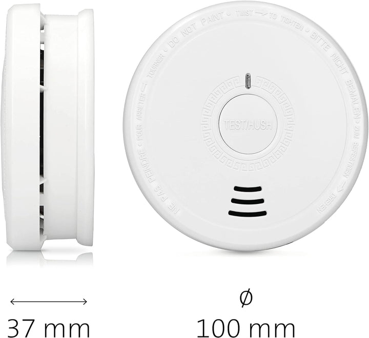 Alecto SA20 Rauchmelder - mit Time-Out Taste - Test und Reset Taste - Alarm >85-10 Jahre Sensor Lauf