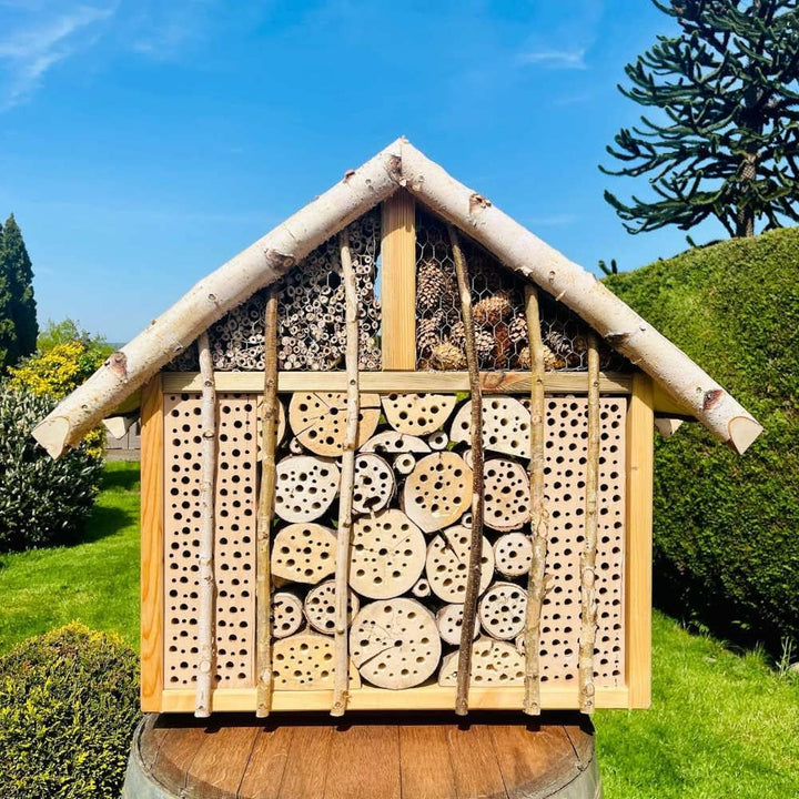 DARLUX handgefertigtes exclusives Insektenhotel XXL Wildbienen-Nisthilfe I nach NABU Empfehlung I 26