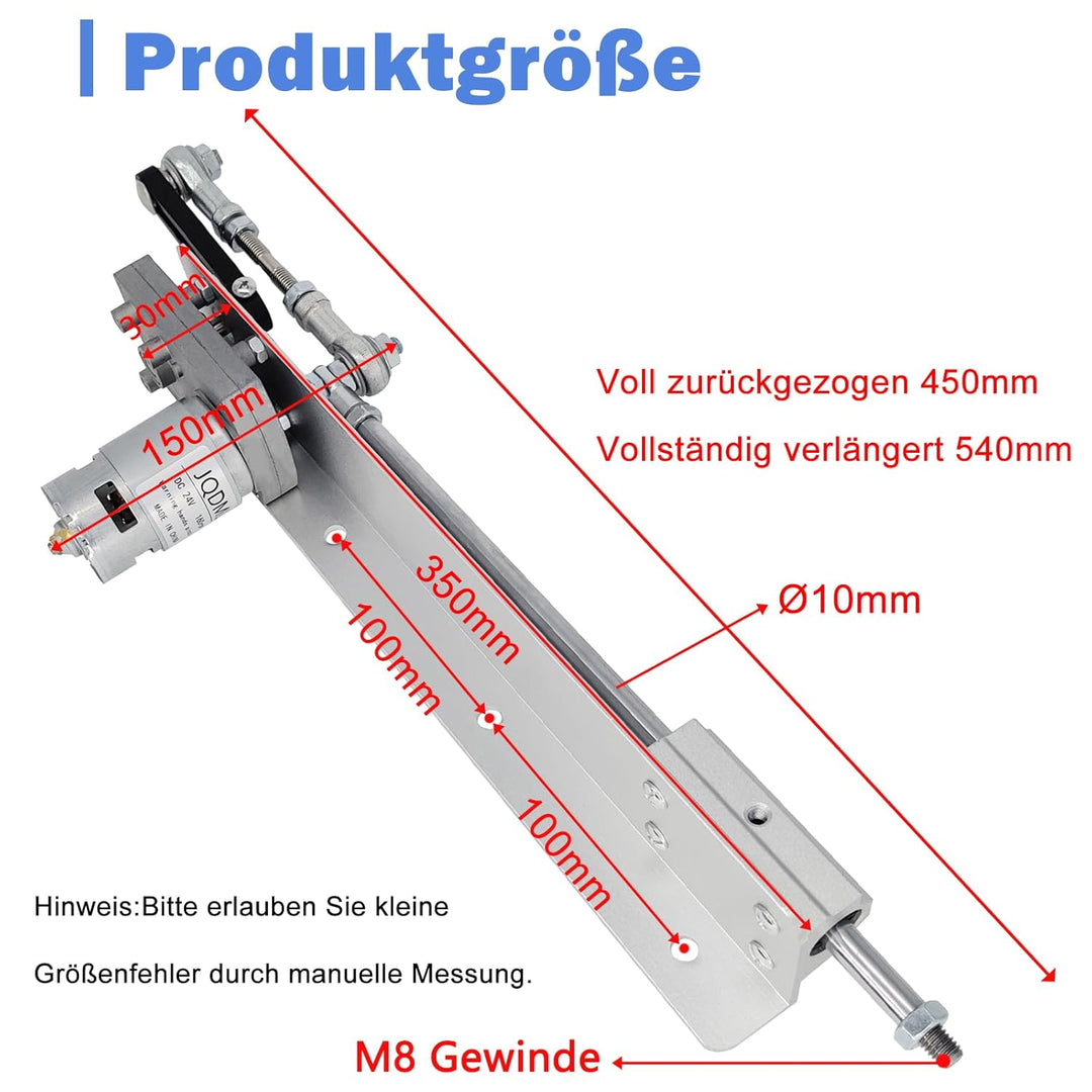 Hubkolbenmotor Linearaktuator DC 24V DIY Motor Hub 3cm-15cm 120rpm mit Drehzahlregler und Ende Verbi