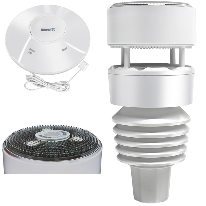 ECOWITT Wittboy Wetterstation mit drahtlosem Aussensensor 7-in-1-Wetterstationen mit Wi-Fi-Hub Verbe
