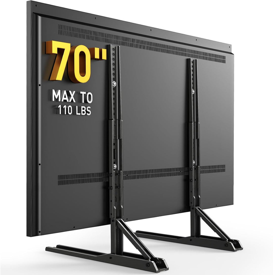 Perlegear Universal TV Standfüsse Füsse für 22-70 Zoll Fernseher, Tisch TV Ständer Standfuss mit 3 H