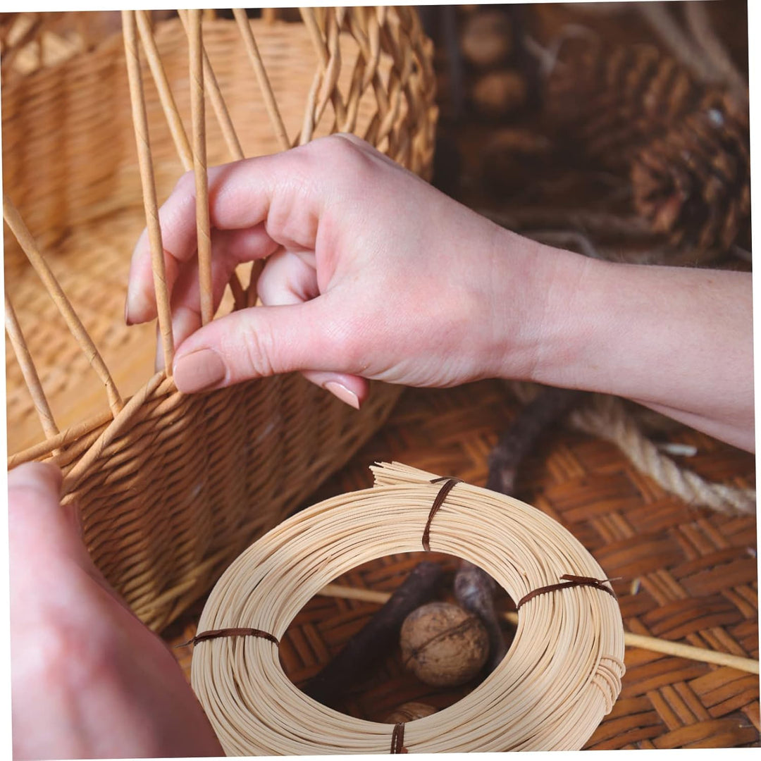 Happyyami Runder Schilfkeil 1 Rolle Geflochtenes Rattan Gurtkorb Rattan Weidengeflecht Rattanrohr Ha