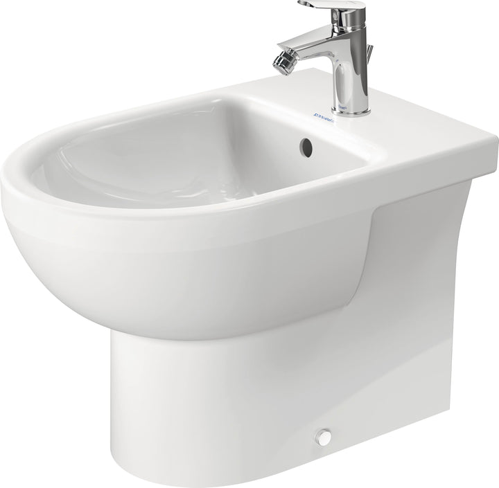 Duravit No.1 Standbidet, mit Überlauf, 1 Hahnloch, 365x570mm, Back to wall, weiss, 2296100000