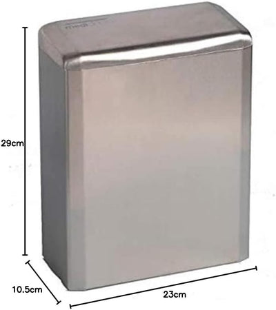 Mediclinics PP0006CS - Intimbehälter für Damenhygiene. Satin Edelstahl. Wandinstallation. stainless