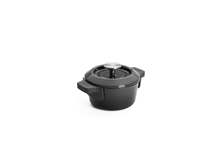 Woll Iron Gusstopf mit Deckel und Silikongriffen - Induktiv -, Ø 16 cm, 8 cm hoch, 1,3l - Geeignet f