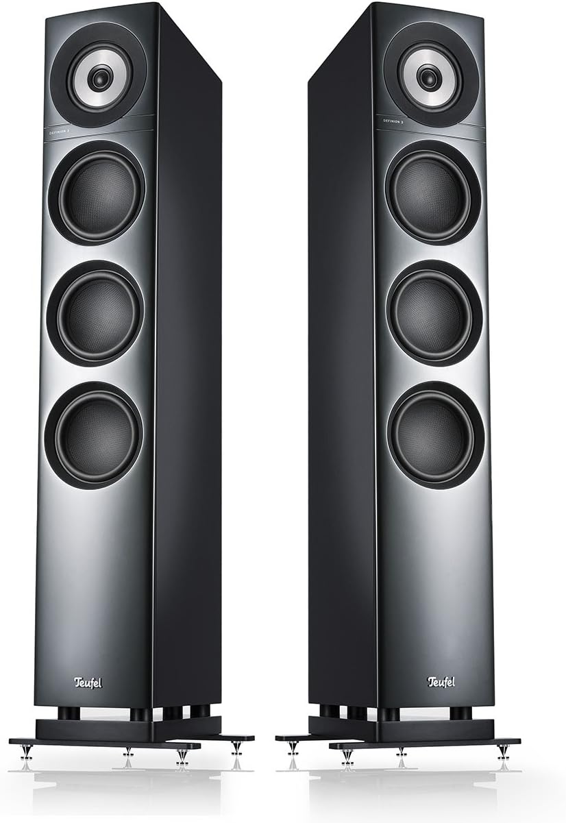 Teufel DEFINION 3 HiFi Standautsprecher Paar - High-End-Stereo-Lautsprecher in 3-Wege-Technologie mi