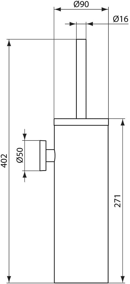 Ideal Standard A9128MY IOM WC-Bürstengarnitur Metall / Wandmodel Edelstahloptik, Metall / Wandmodel