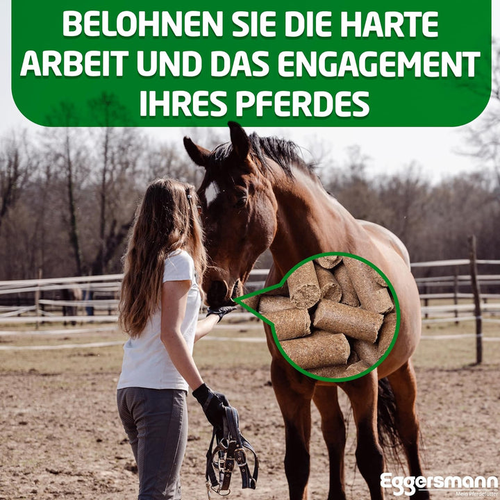 Eggersmann Mein Pferdefutter - Lecker Bricks Apfel 25 kg - Leckerlies für Pferde und Ponies zur Belo