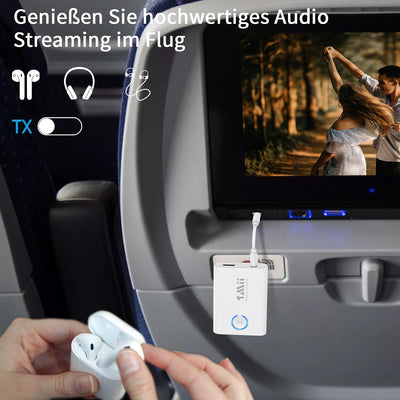 1Mii Bluetooth 5.3 Adapter für TV, 2-in-1-Bluetooth Sender Empfänger, aptX-Adaptive & HD Kabellos Au