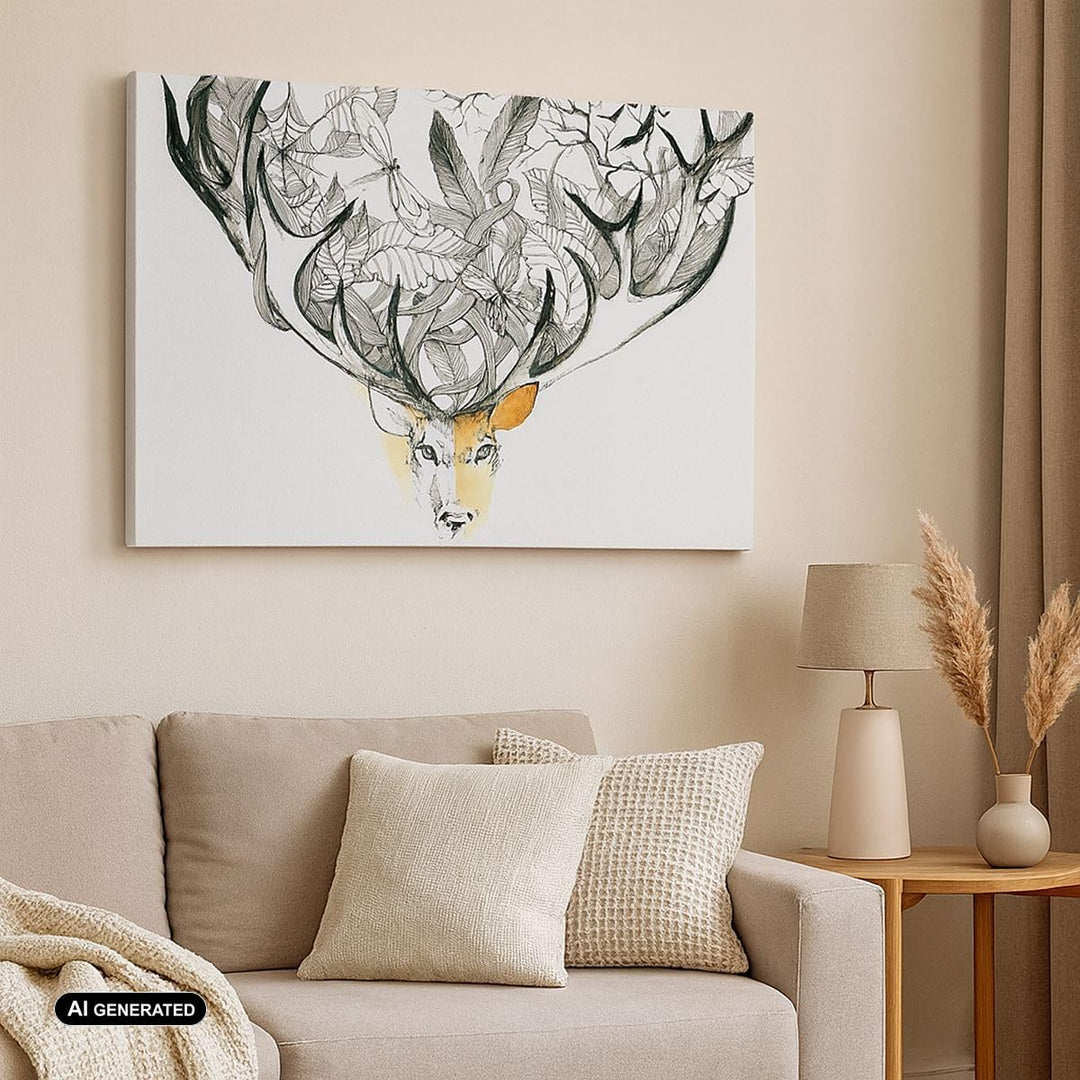 Bilder auf Leinwand 100x70cm Leinwandbild Lieber Wilde Blumen Wald Gross Wanddeko Bild Schlafzimmer