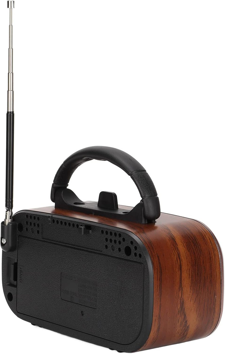 RXBT628 Tragbarer Vintage-Radiolautsprecher, FM AM SW 3 Bands Multifunktionaler -Kartenradio-Player