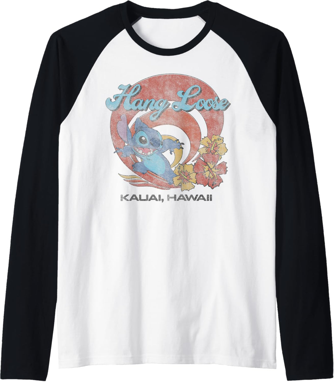 Disney Lilo & Stitch Hang Loose Kauai Hawaii Raglan