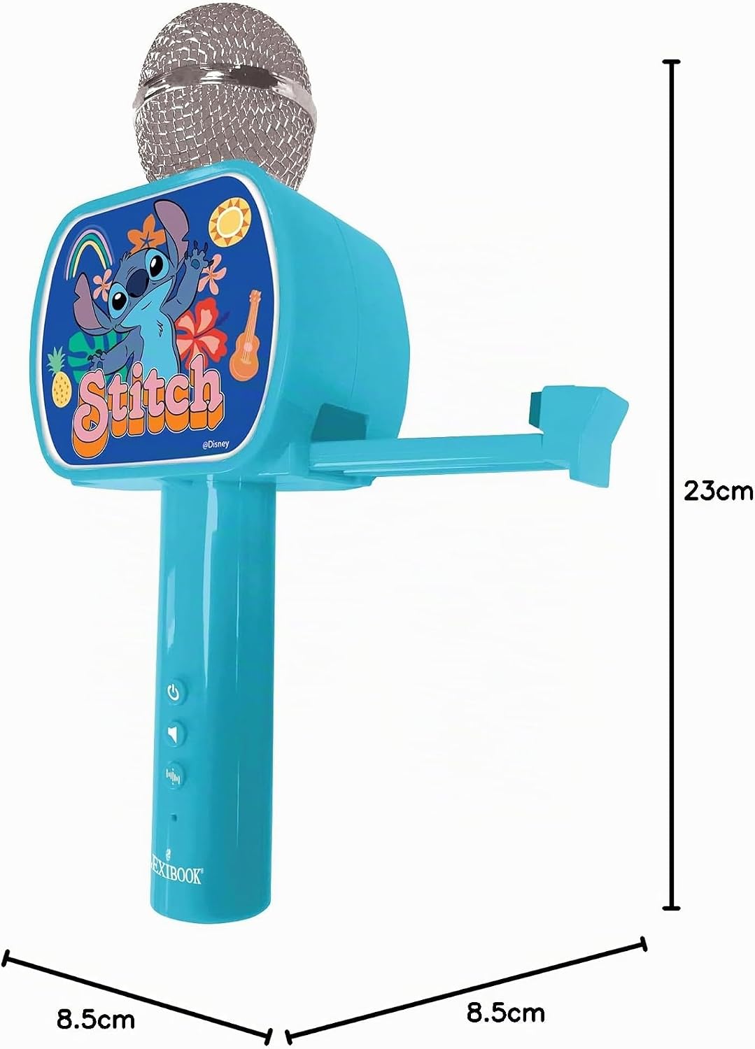 Lexibook, Disney Stitch, Bluetooth®-Mikrofon mit Stimmveränderungsfunktion, integrierter Lautspreche