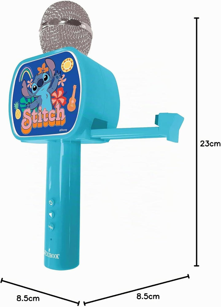 Lexibook, Disney Stitch, Bluetooth®-Mikrofon mit Stimmveränderungsfunktion, integrierter Lautspreche