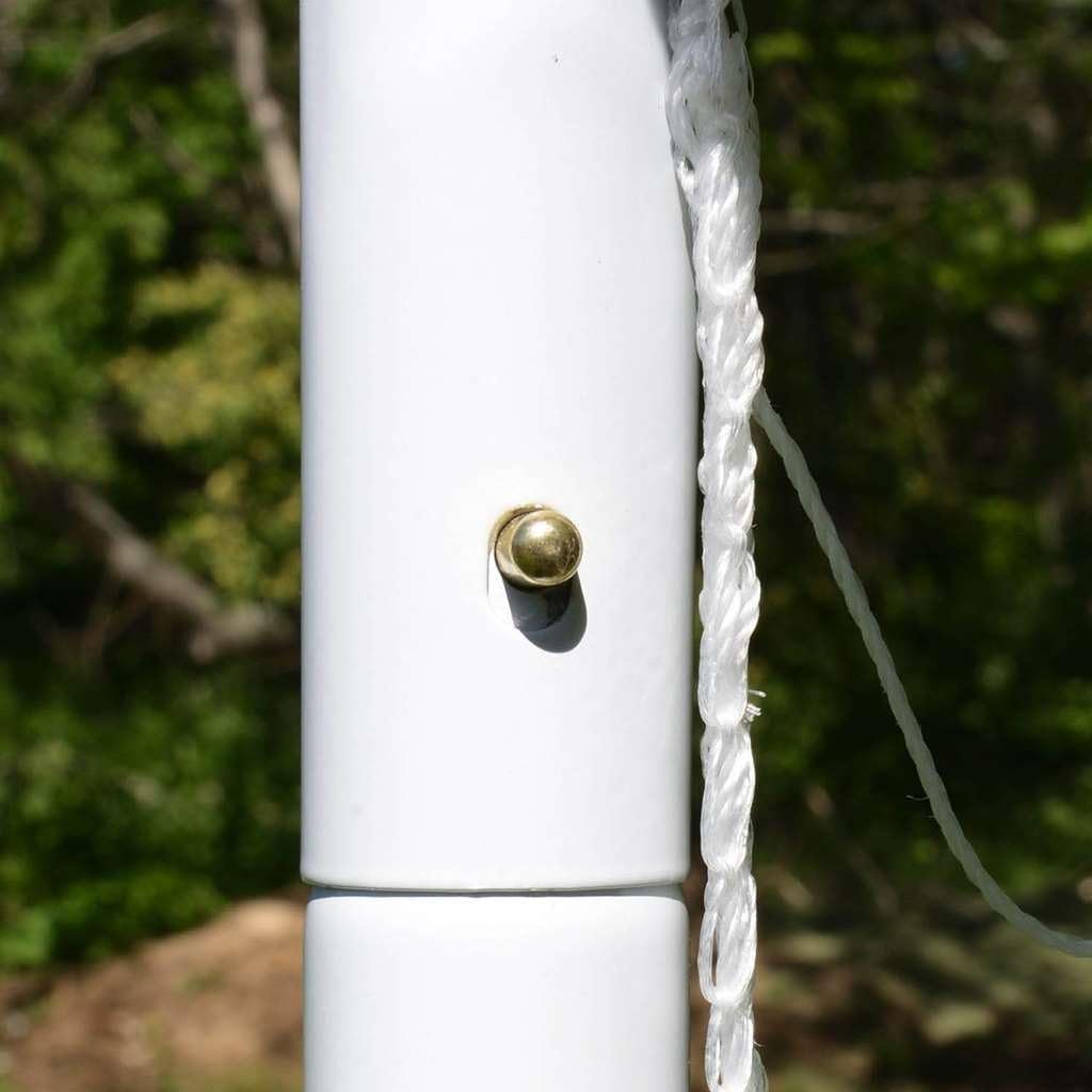 Franklin Sports Fussballtor für Wettkampf, Stahltor mit Allwetternetz, inkl. 6 Bodenspiessen, 3,6 x