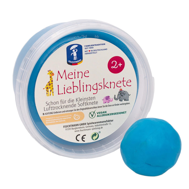 Feuchtmann MEINE LIEBLINGSKNETE Edu Edition Blau | 500g Kinderknete Einzeldose | glutenfreie Spielkn