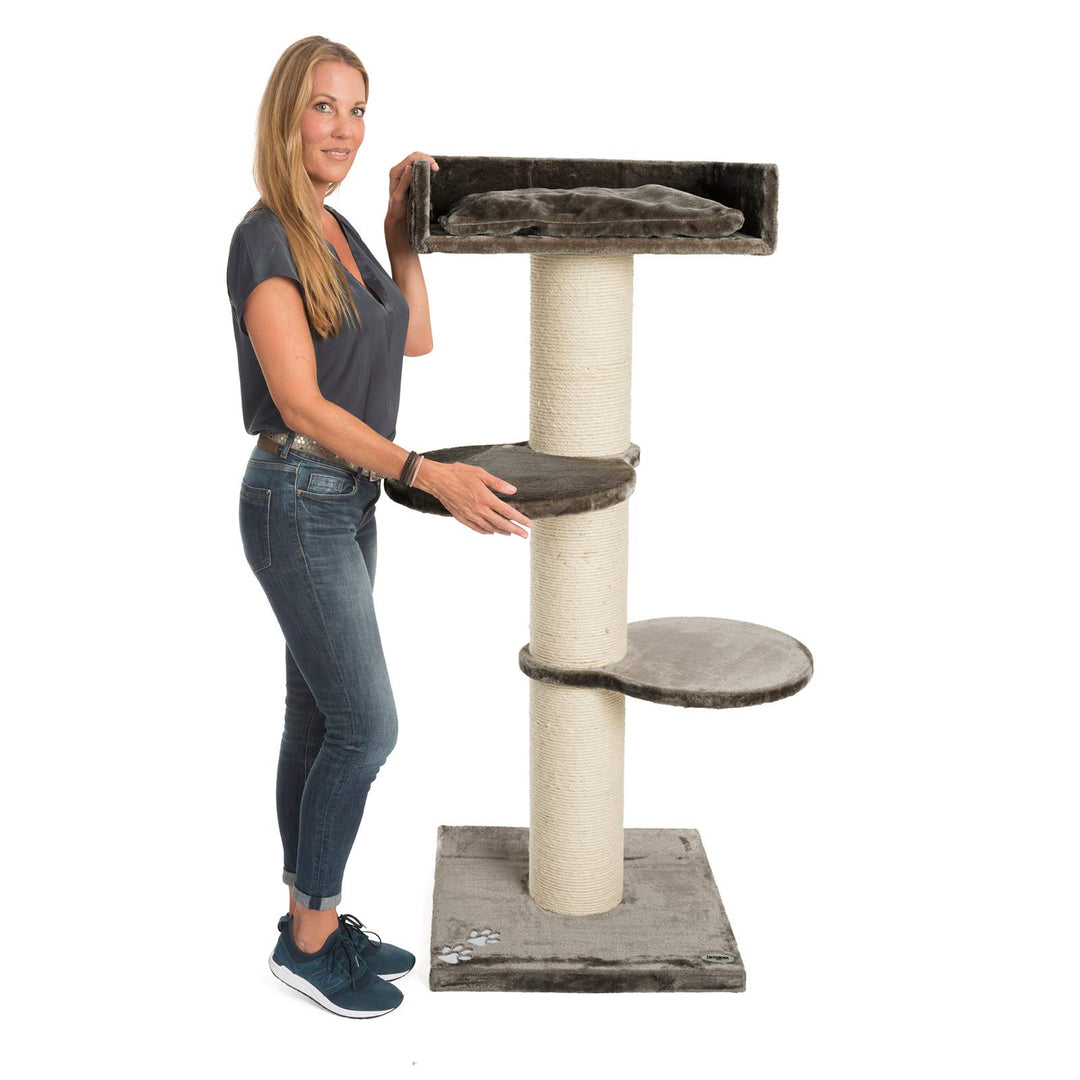 JAMAXX Premium 155cm XXL Kratzbaum für grosse schwere Katzen 20cm extra-starker Stamm, 4cm Starke Bo