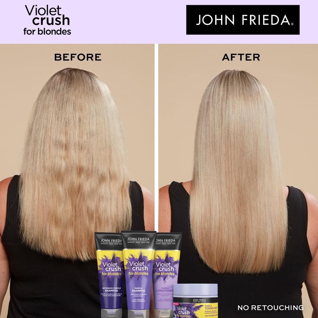 John Frieda Sheer Blonde Intensive Purple Violet Crush Color Correcting Shampoo und Purple Condition