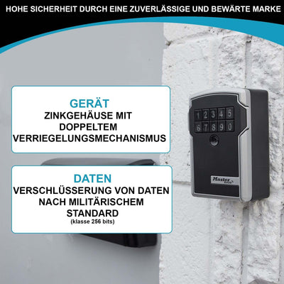 Master Lock Smart Connected Schlüsseltresor für Unternehmen und Industrie, Verschlüsselung nach Mili