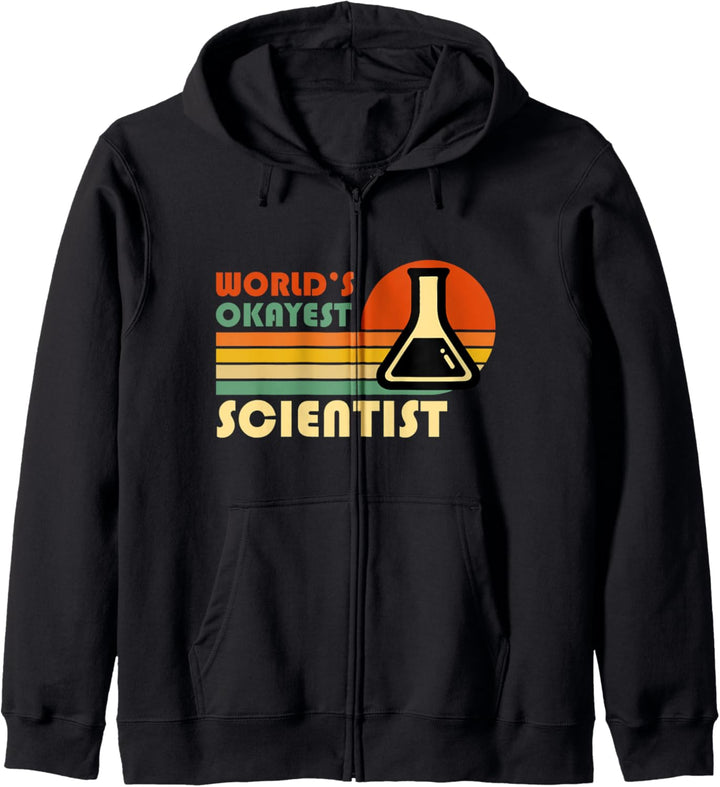Der Okayste Wissenschaftler der Welt - Retro Vintage lustige Kapuzenjacke