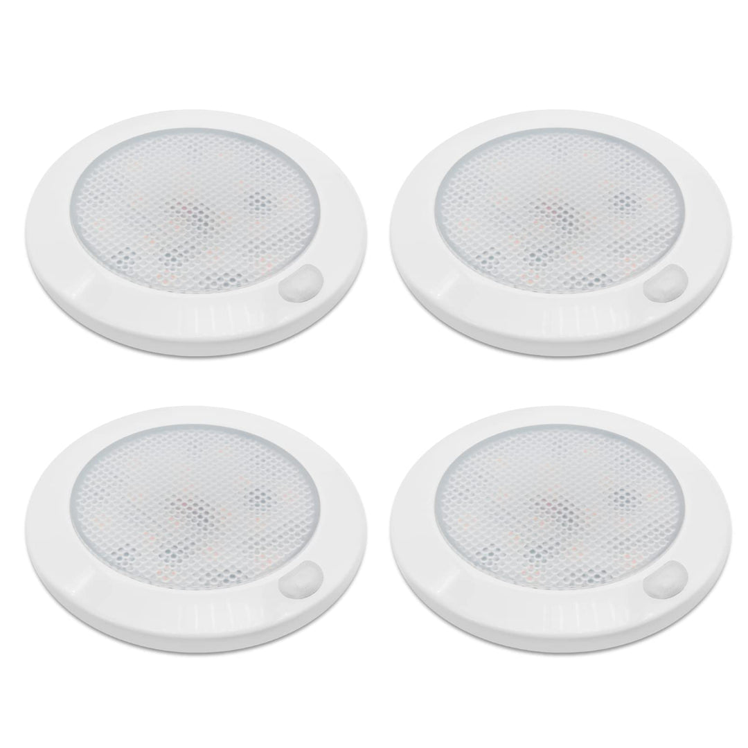 Dream lighting 4er Set 12v LED Lampe Dimmbar Wohnmobil Wohnwagen Boot Innen Deckenlampe Flach mit Me