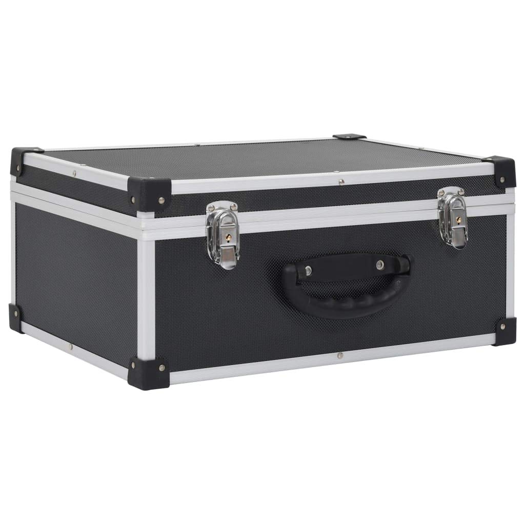 vidaXL CD Koffer für 60 CDs mit 2 Schlüsseln DJ Case Box Alukoffer Aufbewahrungsbox Transportbox Sor