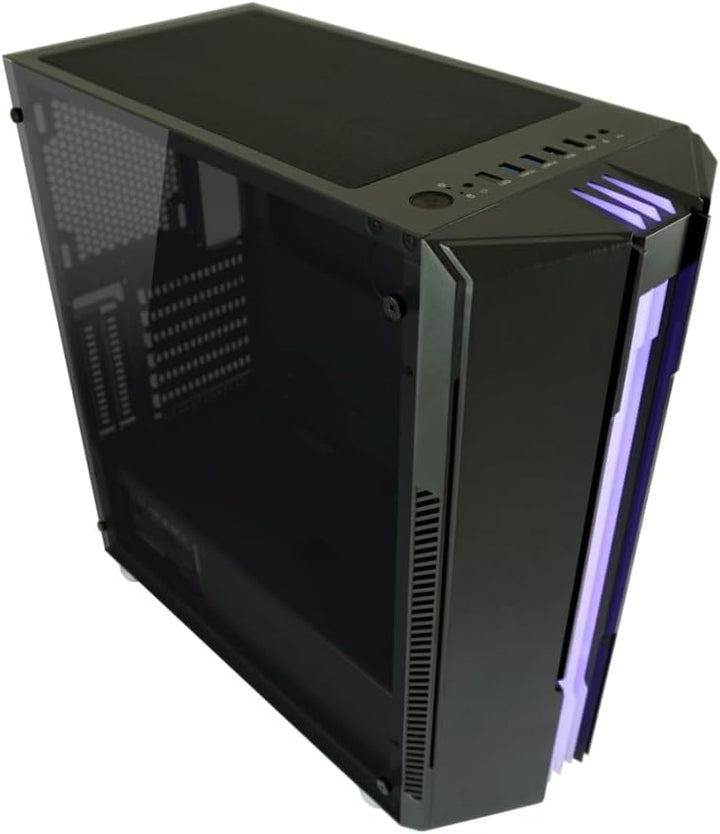 LC-Power Gaming-Gehäuse 702B Skyscraper_X – ATX, Micro-ATX, Mini-ITX kompatibel, RGB-Frontpanel, Har