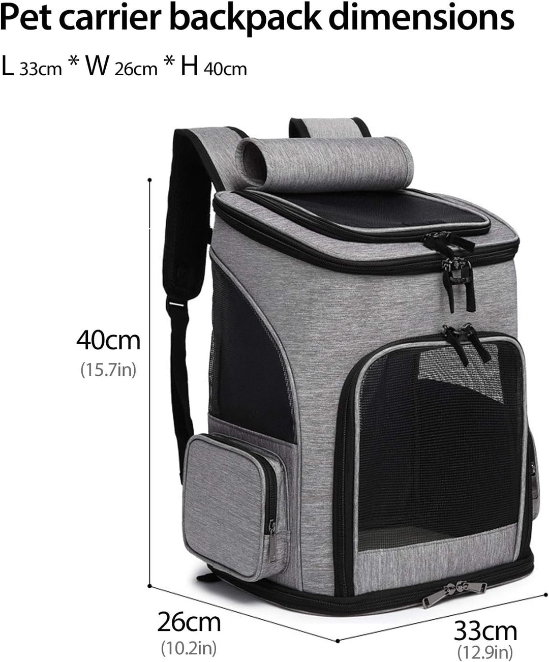 PETCUTE Hundetragetasche Katzenrucksack Haustier Rucksack Atmungsaktiv Wanderrucksack für Kleine Hun