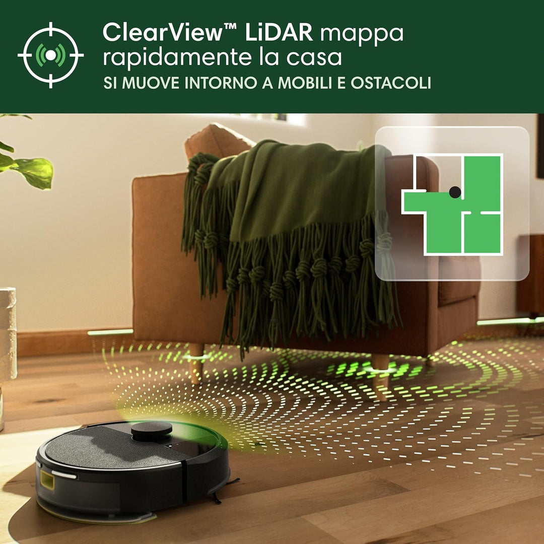 iRobot Roomba 105 Combo - Saugen + Wischen - Clearview LiDAR - 7000Pa - 120 mins - SmartScrub - Umfä