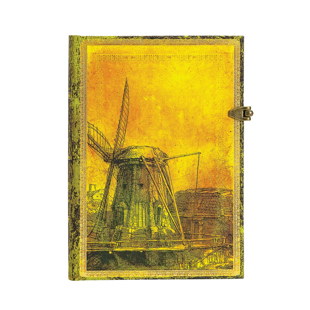 Paperblanks - Rembrandt’s 350th Anniversary - Midi - Unlined - Clasp Closure - 120 Gsm