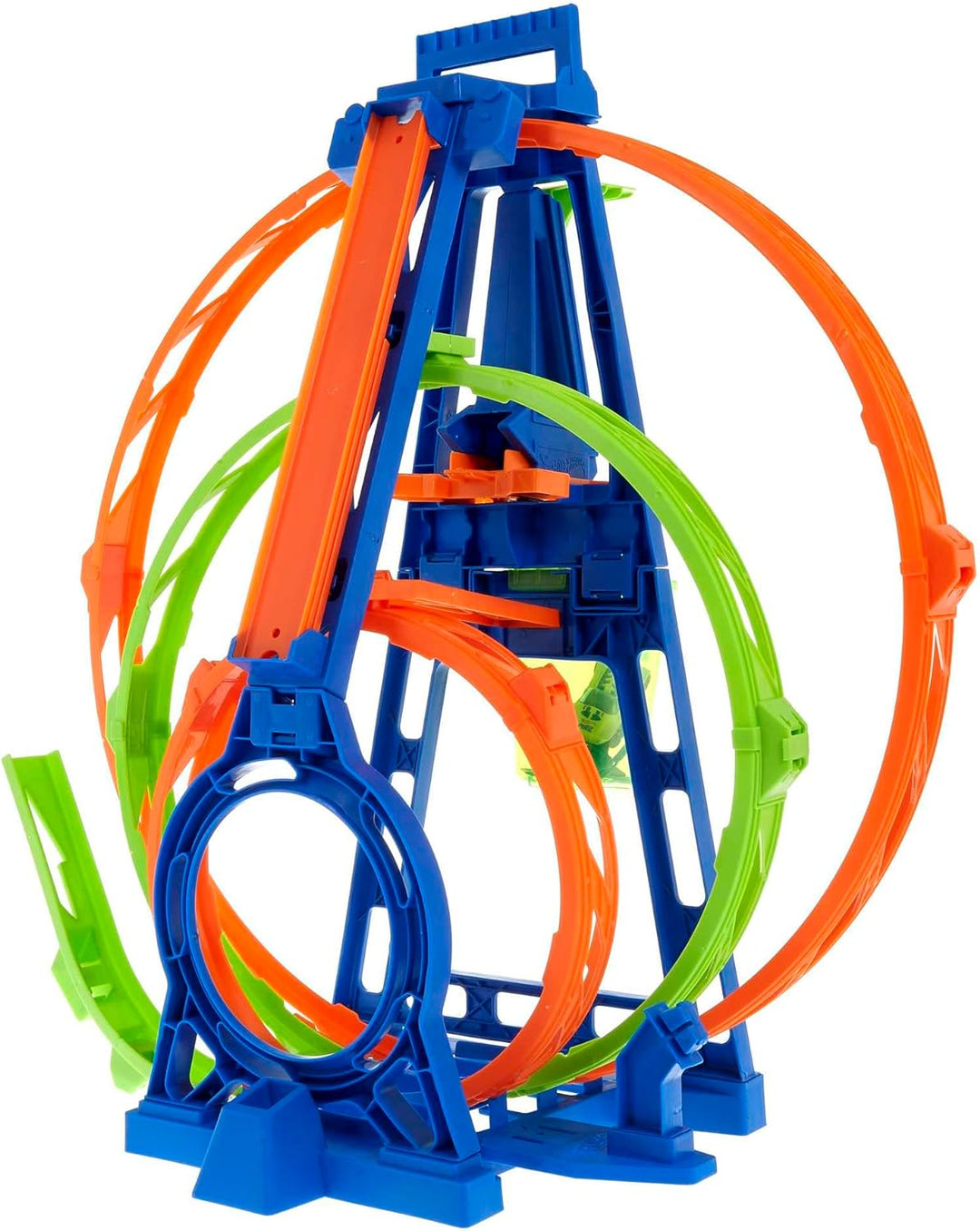 Hot Wheels Bahn Triple Looping, Autorennbahn Bauset für Hot Wheels Autos, mit 3 Looping Tracks, inkl
