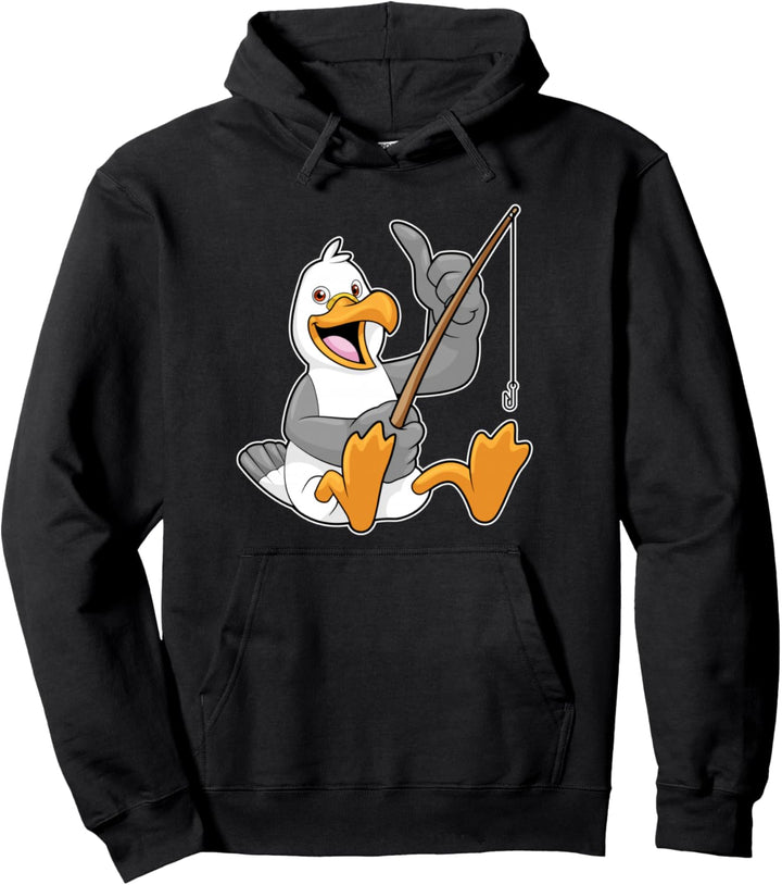 Möwe Angeln Angler Angel Pullover Hoodie
